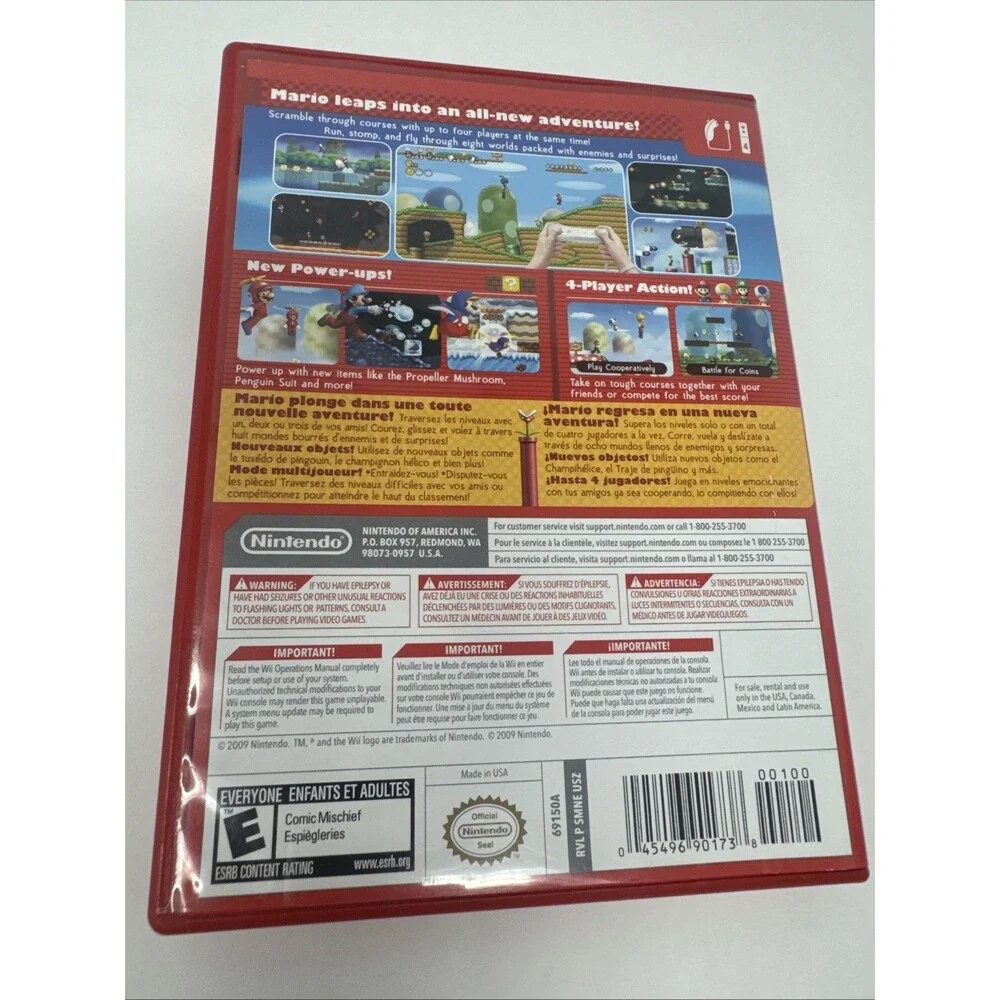 New Super Mario Bros - Nintendo Wii + US Seller TESTED WORKS GREAT
